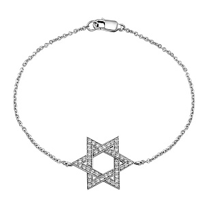 Браслет из белого золота с бриллиантом