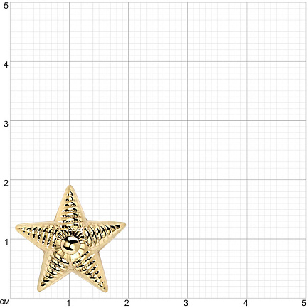 Булавка из желтого золота