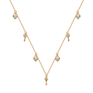 Колье из красного золота с бриллиантами