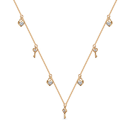 Колье из красного золота с бриллиантами