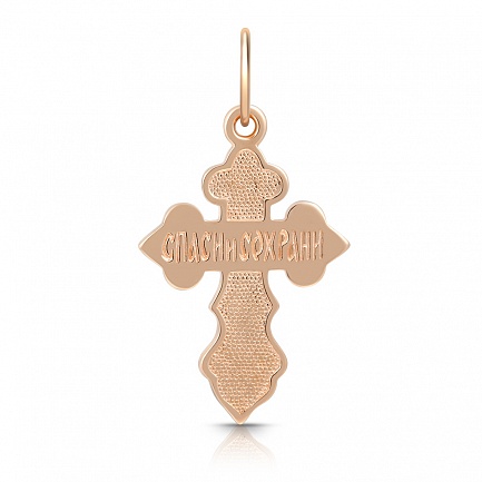 Крест из комбинированного золота