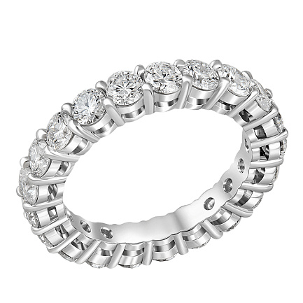 Кольцо из белого золота с бриллиантами