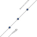 Браслет из белого золота с сапфирами