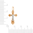 Крест из комбинированного золота