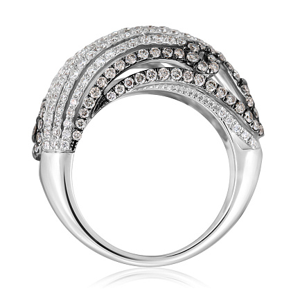 Кольцо из белого золота с бриллиантами