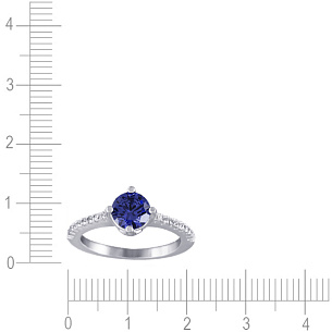 Кольцо из серебра с фианитом