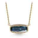 Колье из желтого золота с бриллиантами, плетение якорное