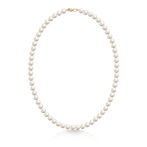 Бусы из красного золота с жемчугом