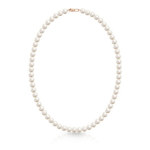 Бусы из красного золота с жемчугом