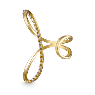 Кольцо из желтого золота с бриллиантами