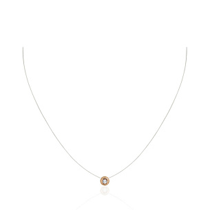 Колье из красного золота с фианитом