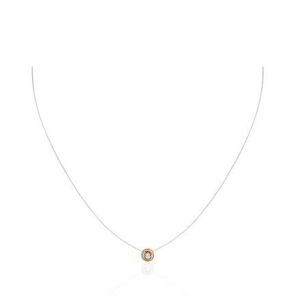 Колье из красного золота с фианитом