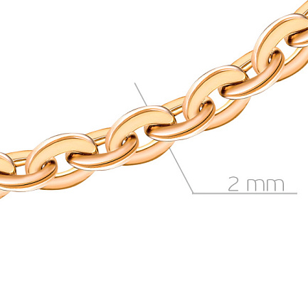 Цепь автомат из серебра, плетение якорное