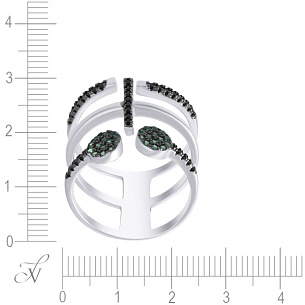 Кольцо из серебра с фианитом
