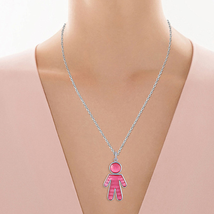 Подвеска из серебра с фианитом