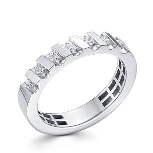 Кольцо из белого золота с бриллиантом