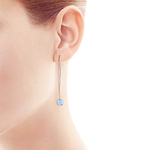 Продевки из белого золота с топазом