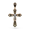 Крест из красного золота с бриллиантами