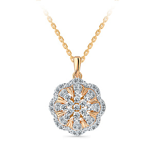 Колье из красного золота с бриллиантами