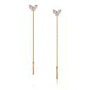 Серьги детские из красного золота с фианитом