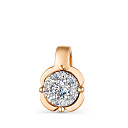 Подвеска из красного золота с бриллиантами