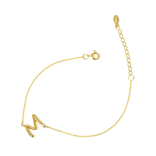 Браслет декоративный из серебра с позолотой