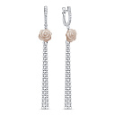 Серьги с английским замком из серебра