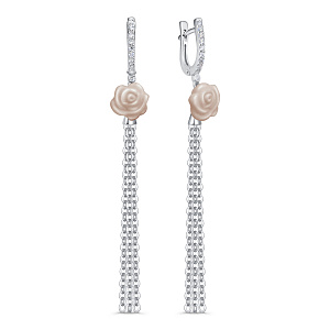 Серьги с английским замком из серебра