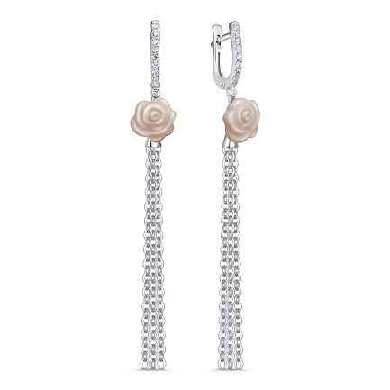 Серьги с английским замком из серебра