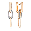 Серьги из красного золота с бриллиантами