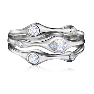 Кольцо из белого золота с бриллиантом