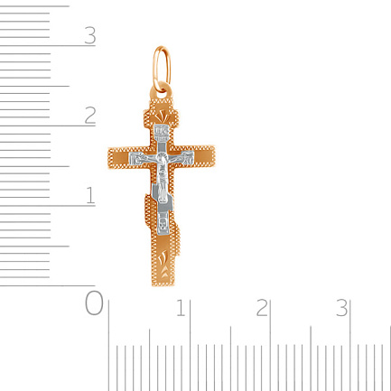 Крест из комбинированного золота
