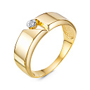 Кольцо из желтого золота с бриллиантом