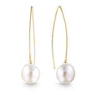 Продевки из желтого золота с жемчугом