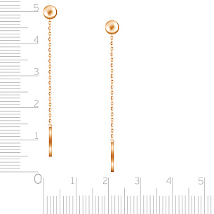 Продевки из красного золота с , плетение якорное