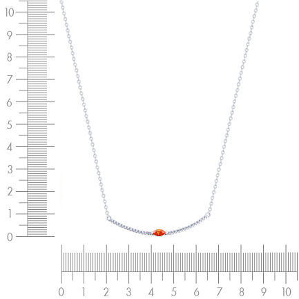 Колье из серебра с фианитом