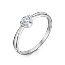 Кольцо из белого золота с бриллиантом