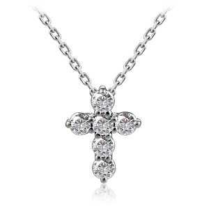 Колье из белого золота с бриллиантами