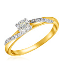 Кольцо из желтого золота с бриллиантами