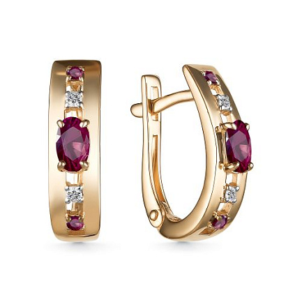Серьги с английским замком из  золота