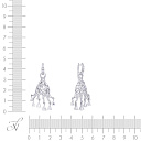 Серьги с английским замком из белого золота с бриллиантами