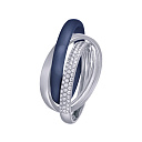 Кольцо из серебра с керамикой, фианитами