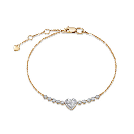 Браслет из красного золота с бриллиантами