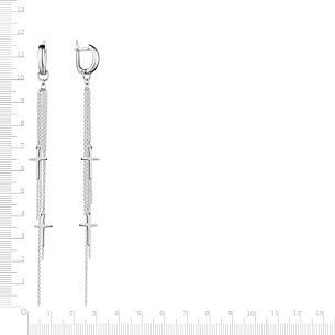 Серьги с английским замком из серебра