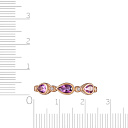 Кольцо из красного золота с бриллиантами, аметистом