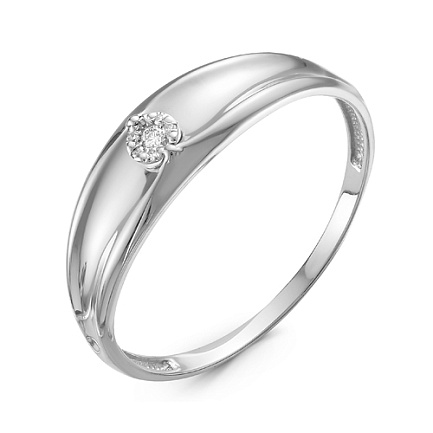 Кольцо из белого золота с бриллиантами