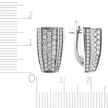 Серьги из белого золота с бриллиантами
