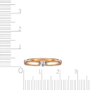 Кольцо обручальное из красного золота с бриллиантом