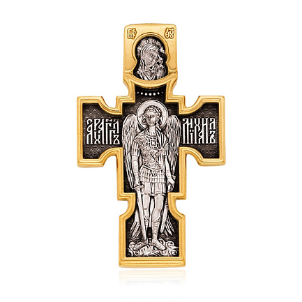 Крест из серебра с позолотой