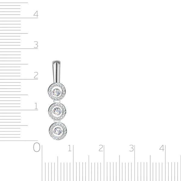 Подвеска из белого золота с бриллиантами